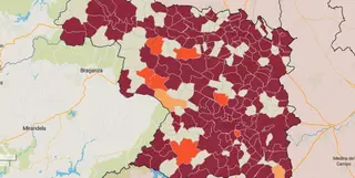 Mapa de la incidencia en los municipios de Zamora este martes