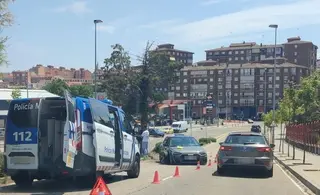 Imagen de un accidente en la Cuesta del Bolón. Archivo