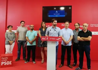 Antidio Fagúndez con el Grupo Socialista de la Diputación Provincial