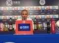 Óscar Cano en rueda de prensa, postpartido CD Extremadura