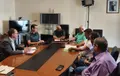 Imagen e la reunión mantenida en la subdelegación del Gobierno