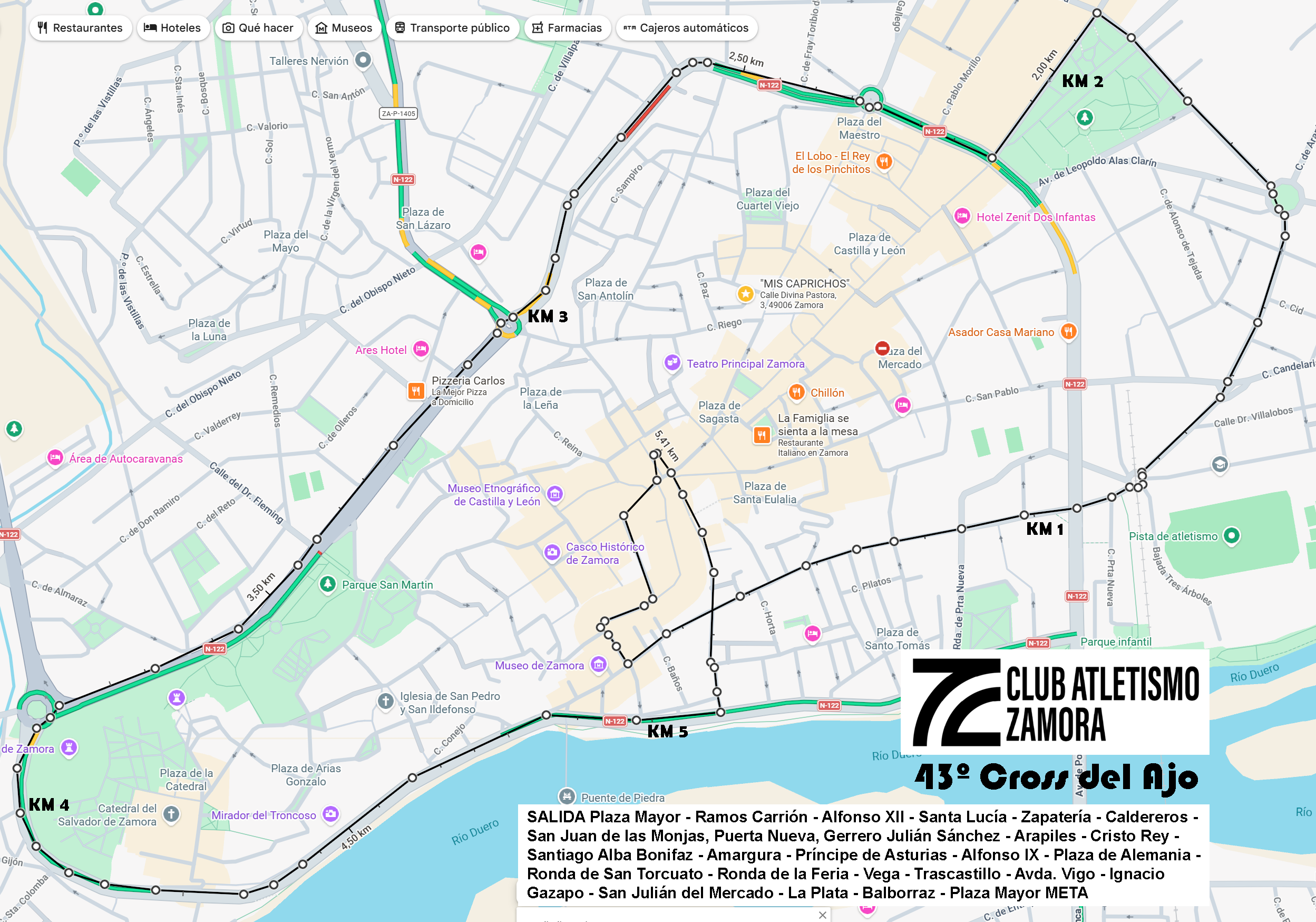 Recorrido 43 Cross del Ajo