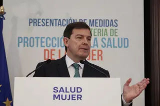 Rubén Cacho ICAL . El presidente de la Junta de Castilla y León, Alfonso Fernández Mañueco, presenta las nuevas medidas en materia de protección de la salud de la mujer en Castilla y León