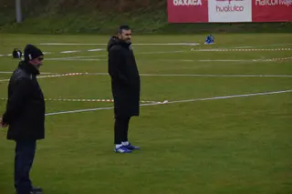 Yago Iglesias en un entrenamiento con el Zamora CF