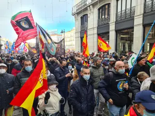 Agentes zamoranos en la manifestación de Madrid