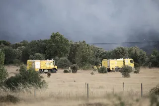 Imagen del operativo de incendios el pasado año