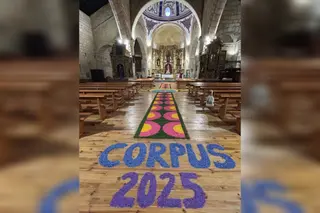 Alfombra floral en El Perdigón