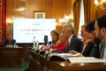 Imagen del grupo socialista en la bancada de la oposición durante el pleno del mes de abril 