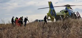 Helicóptero del Sacyl y Guardia Civil
