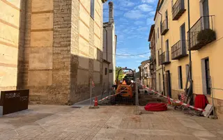 Las obras junto al Museo de la Concepción en Toro