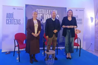 Leticia García, José María Barrios e Isabel Blanco en el acto sectorial del Tercer Sector este viernes
