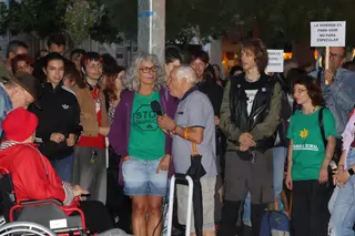Intervención de uno de los asistentes a la concentración