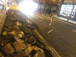 El concejal de Obras confía en abrir al tráfico este viernes la parte de la Amargura que sigue cortada