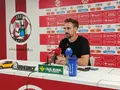 Borja Fernández en rueda de prensa post partido en el Ruta de la Plata