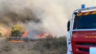 Incendio en Rábano de Aliste el pasado miércoles