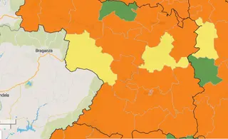 Mapa del coronavirus en las zonas básias de salud este jueves