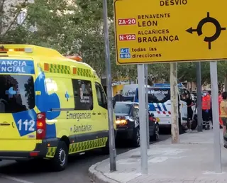 Imagen de medios de emergencia en la zona