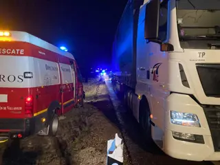 Imagen de archivo de un accidente en la N-122 Foto-Bomberos de Valladolid