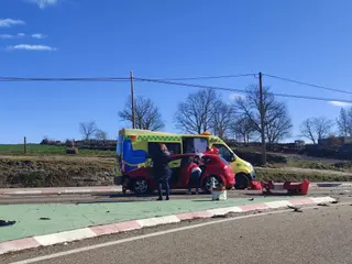 Accidente n la N-122 en Alcañices