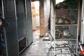 Vestuarios de Valorio tras el incendio