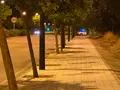 Imagen del accidente en la rotonda de la Carretera la Aldehuela.
