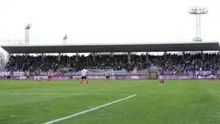 Un instante del duelo en el Pedro Escartín. FOTO RRSS CD Guadalajara