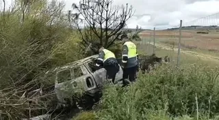 Agentes de la Guardia Civil en el lugar de los hechos