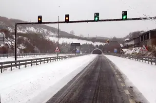 A52 nieve.Archivo
