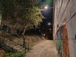 Imagen de las luminarias solares instaladas 