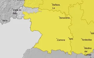 Activado el aviso amarillo en la Meseta de Zamora para la tarde del sábado