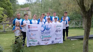 Miembros del Fluvial Villaralbo en la competición de Torquemada