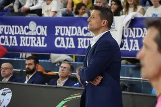 Saulo Hernández en un partido en el Ángel Nieto. | A.S.