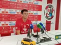 Eudald Vergés, jugador del Zamora CF en rueda de prensa.