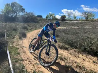 Carlos García, durante la competición