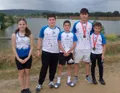 Algunos de los participantes del Club Fluvial Villaralbo en las categorías Infantil y Cadete
