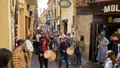 La calle de los Herreros en una de sus actividades multitudinarias, la Virgen de los Herreros. Archivo