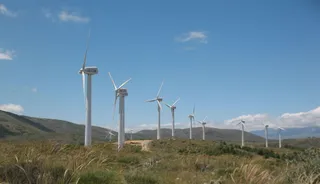 Instalación de energía eólica.