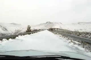 Carretera, nieve.