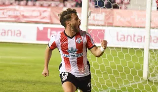 Losada celebra un gol ante la Cultural