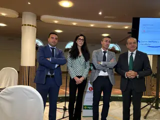 Alfonso Martín, Miriam Bailón, Raúl Zurrón y Cipriao García