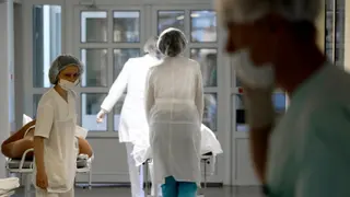 Enfermeras trabajando en su centro sanitario. SATSE