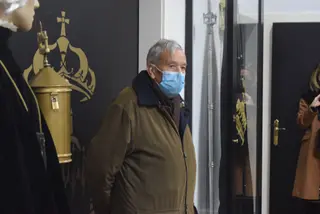 Chano Lorenzo, en un momento de la asamblea