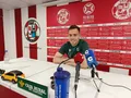 Fermín Sobrón en rueda de prensa, previa Playoff
