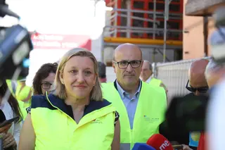 Isabel Blanco en su visita a Zamora este viernes con motivo del avance de las obras del Museo de Semana Santa 
