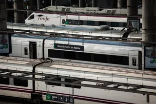 Trenes en la Estación de Atocha. Archivo