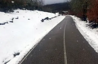 Carretera nieve zamora