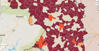 Mapa de la incidencia en los municipios de Zamora este lunes