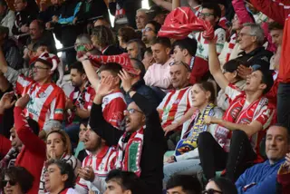 Afición del Zamora CF en un partido. Archivo.