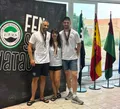 Los tres nadadores del CD Natación Zamora en el Open Máster de Extremadura