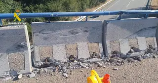 Elemento De Contención Dañado Tras El Accidente